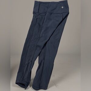 Lululemon Athletica Black Crop Leggings Mesh Sides Sz 4